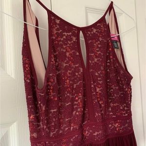 Burgundy sequin dress womens size 1